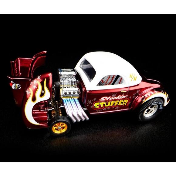Hot Wheels Red Line Club 2022 Holiday Car 41 Willys Gasser Stockin’‎ Stuffer NIB - Picture 5 of 16
